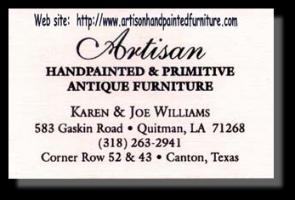 Artisan Hand Painted Furniture For Sale! (12,250 bytes)